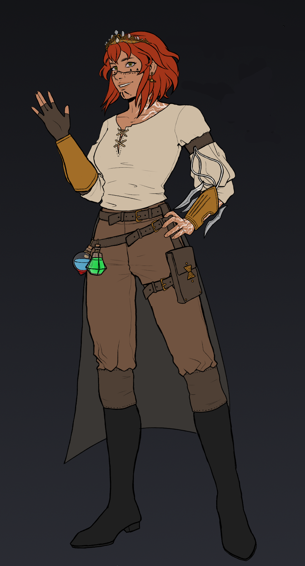 Full body character art of Kalaya