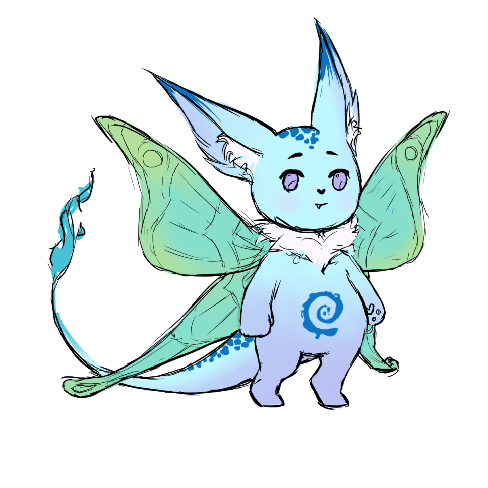 Colored mascot concept art
